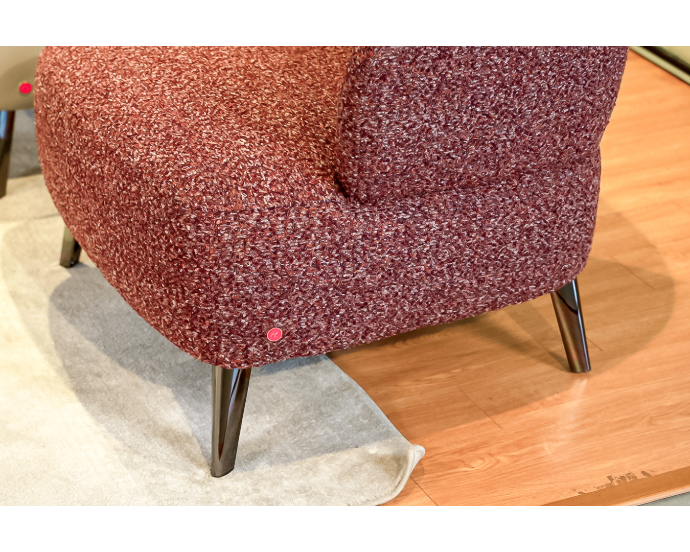 Vernon Accent Chair in Fabric (Red)