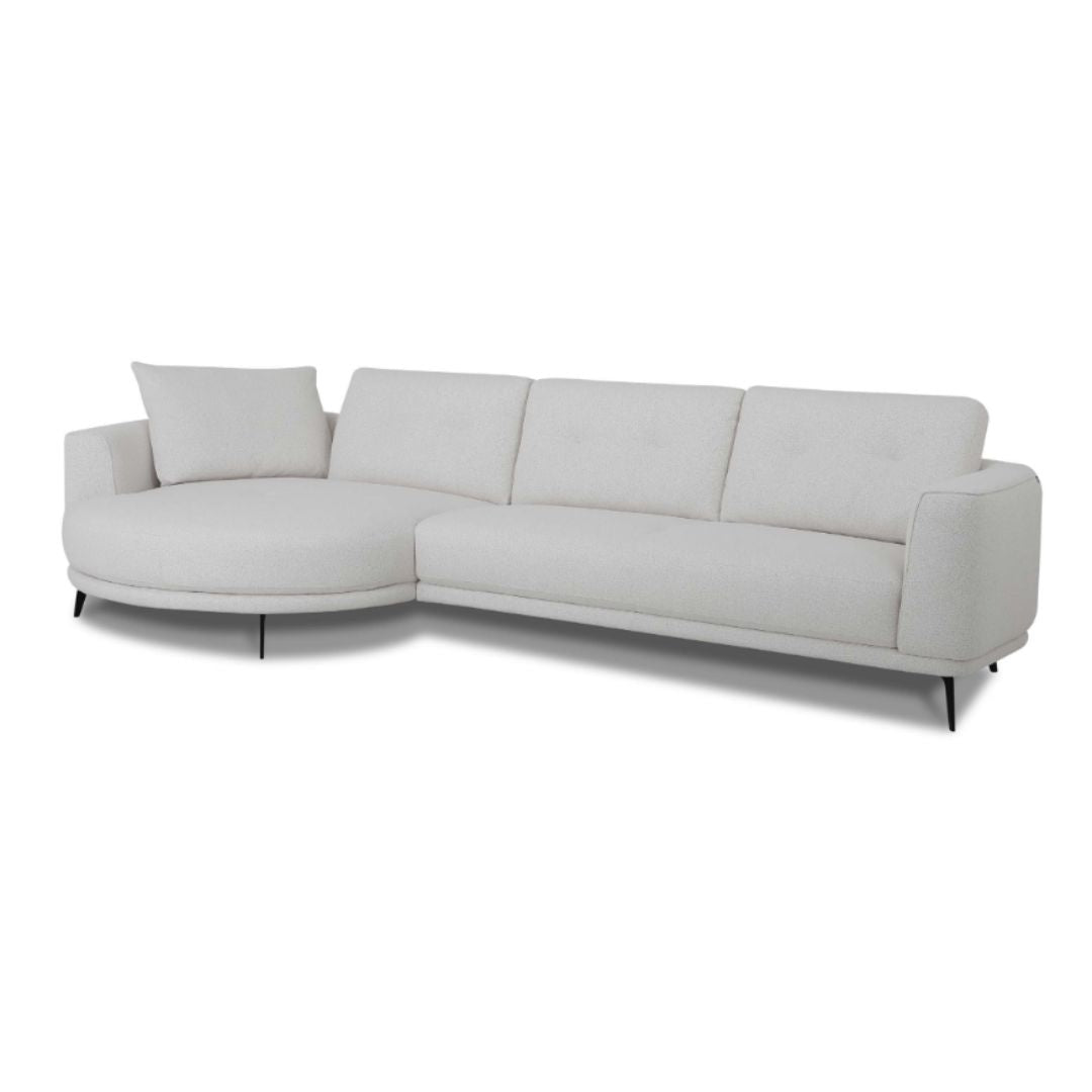 Sherman 4 Seater Fabric Sofa (Silver Grey, Grey)