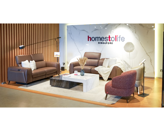 Anders 3-Seater & 2-Seater Half Leather Recliner Sofa (Brown)