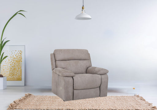 Stormcrest Single Seater Fabric Sofa With Recliner (Dark Grey, Grey)