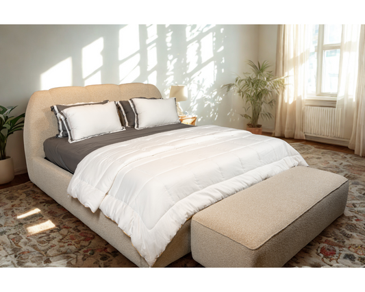 Astrid Bed in Fabric (Beige)