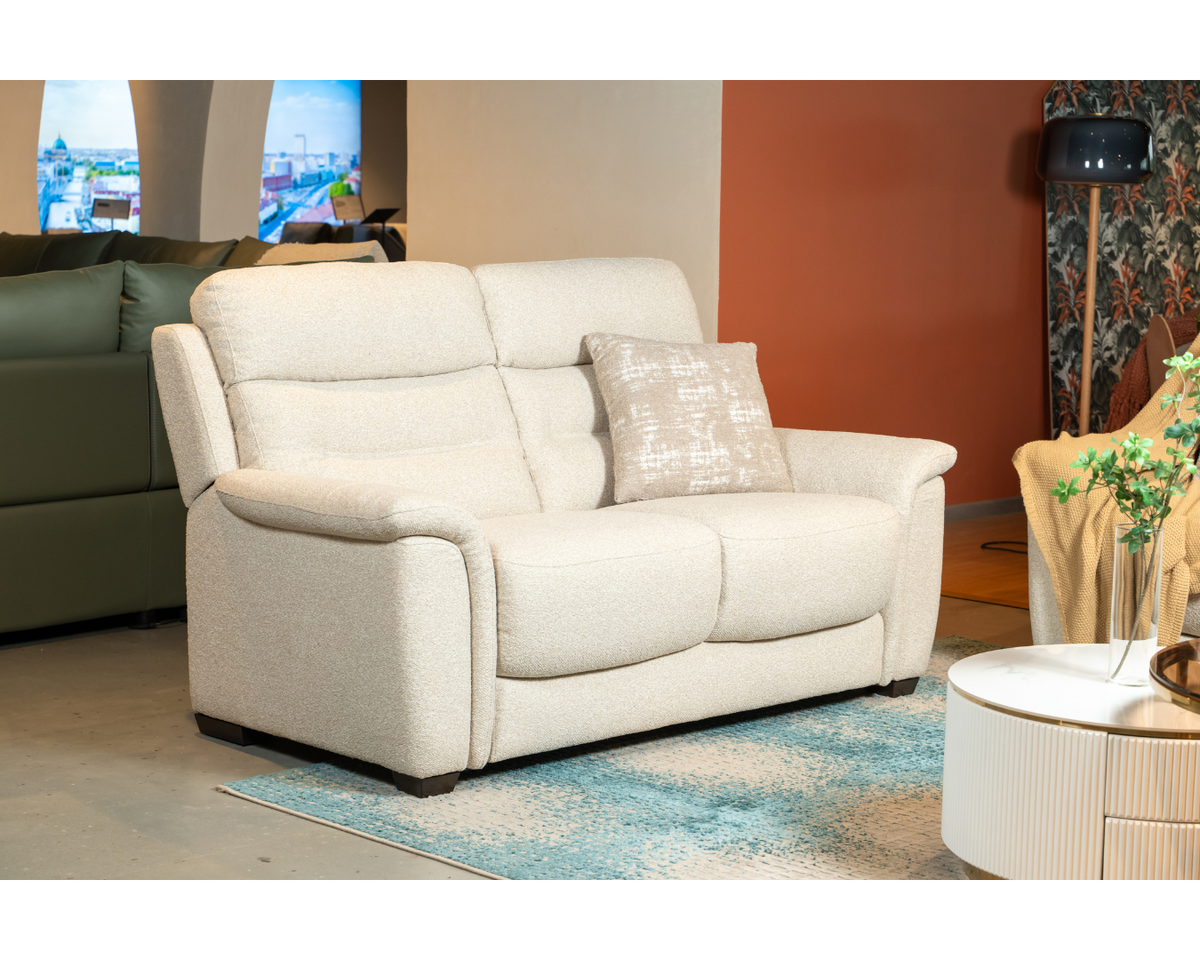 Maxwell 3 Seater Recliner Sofa & 2 Seater Stationary Sofa (Natural, Beige)