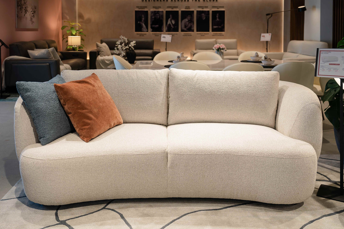 Willow 3 Seater Fabric Sofa (Sand, Beige)