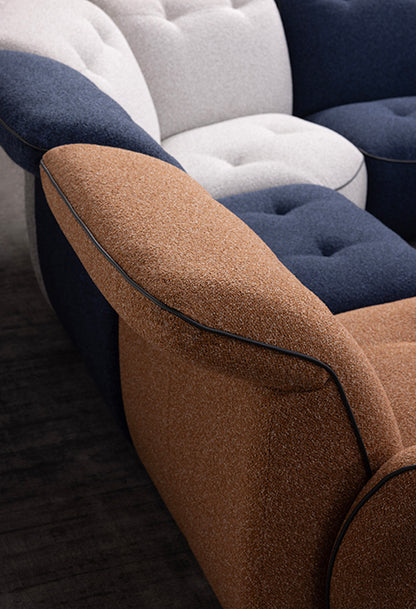 Reily 6 Seater Fabric Sofa with Adjustable Headrest