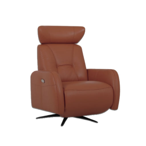 Solaris Leather Recliner Armchair (Warm Brown)