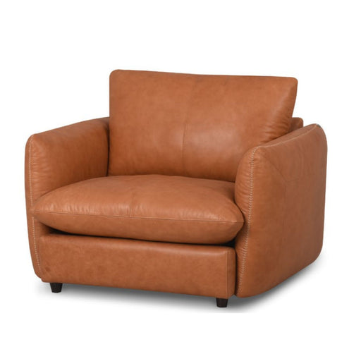 Boho Leather Single Seater Armchair (Tan Brown)