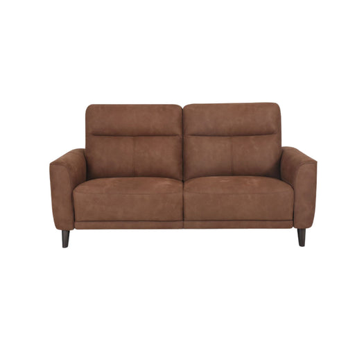 Catania Fabric 2-Seater Sofa With Recliner (Brown)