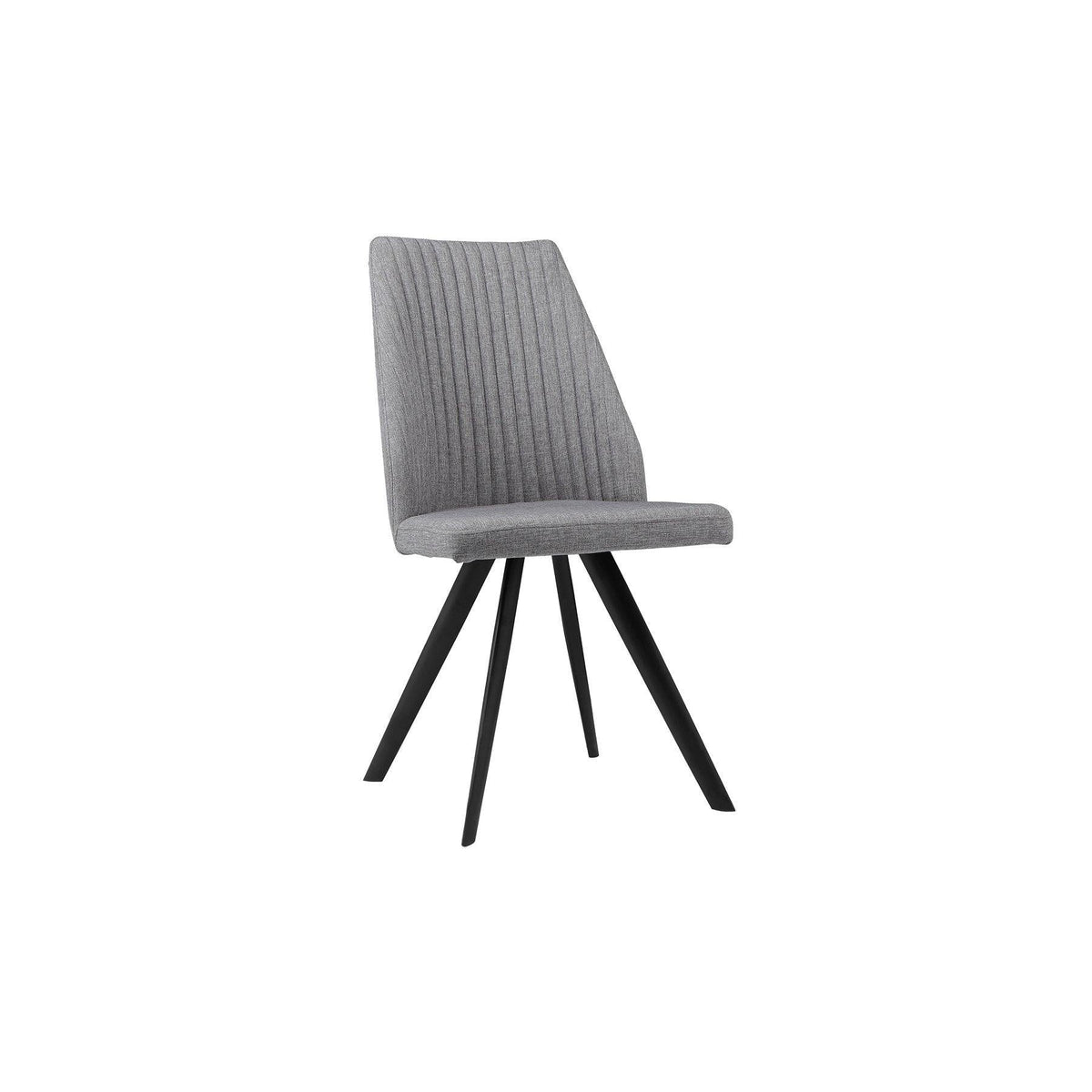 Melbourne Dining Chair in Quilted Grey Fabric — Homestolife.in