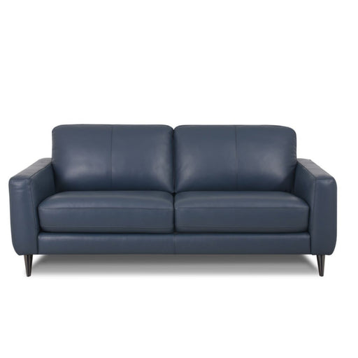 Turin Leather 2-Seater Sofa Cum Bed (Blue)